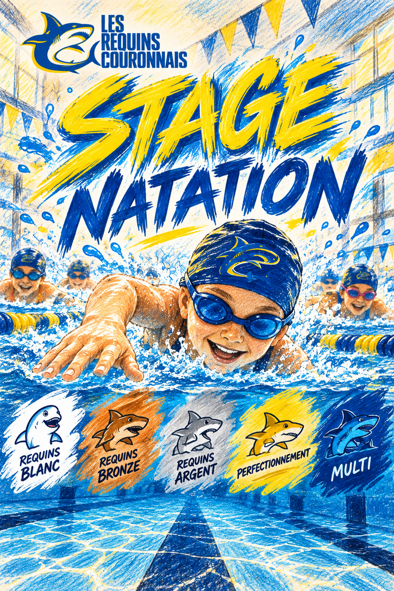 🏊♂️ Stage de Natation – Vacances d'octobre Groupes Requin Blanc, Bronze, Argent, multi & Loisirs 🏊♀️
